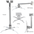 Miniatyrbilde 2 av 7: Projectorfeste Universal Justerbar Tak- og Veggfeste Projector Forlengende Armer Monteringsbrakett for Hjem og Kontor Projector