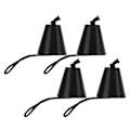 Miniatyrbillede 6 af 8: 4 stk. Scupper Plug Kit med snor Fleksible silikone drænhuller Stopprop Universal til kajakker Kanoer Sort