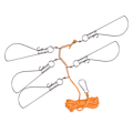 Miniatyrbillede 4 af 8: Rustfrit Stål Heavy Duty Fiskeri Fangst Stringer med 5 Lås Snaps Nylon Reb Flyde