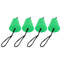 Miniatyrbillede 8 af 8: 4 stk. Scrupper Plug Kit med snor Fleksible silikone drænhuller Stopprop Universal til kajakker Kano grøn