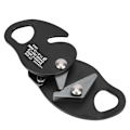 Miniatyrbillede 3 af 8: Selvlåsende Stop-Descender Klemme Greb Rednings Rappel Ring Klatreudstyr til 11-12,5 mm Reb (sort)
