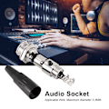 Pikkukuva 7 / 8: 5 kpl 3-napainen Mini XLR Puhdas Kupari liitin DIY Audio Kaapelin Pistorasia Päänäppäinliitäntää varten