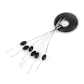 Miniatyrbillede 3 af 8: 100 stk. Gummifiskestoppe Flydepose Cylinder Oval Flydepose Stop (Oval)