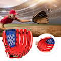 Miniatyrbillede 6 af 8: PU Læder Baseball Handske Træningskonkurrence Handsker til Børn (Rød 11,5 tommer)