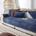 Sofföverdrag Hörnsoffa L-formad Soffskydd Halkfritt Överdrag L-formad Soffskydd Sammetsskydd Sofföverdrag Soffa Blå Blue Blue 90*180cm
