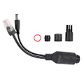 Pikkukuva 1 / 8: 24V Vedenkestävä IP-kamera Power over Ethernet -sovitin POE-kaapelijakaja Injektori Musta