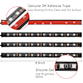 Miniatyrbilde 2 av 7: LED-lysstripe til bil, EECOO 4 stk. Bilinteriørlys Musikk LED-belysningssett Underdash-lys med