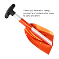 Miniatyrbilde 8 av 8: Teleskopisk snøskuffe i aluminium, avtakbar, oransje