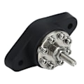 Miniatyrbilde 7 av 8: 1/4in Svart M6 Enkel Bolt Strømfordelingsterminal 12V 48V Batterikoblingspost Samleskinneblokk Bolt for biler Bobiler Skip Lastebiler