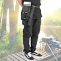Miniatyrbilde 3 av 8: Utendørs Multifunksjonell Ben- og Midjeveske Lår-Drop Pouch Fiske Stang Vesker (Svart)