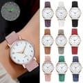 Dam Quartz Analog Armbandsur Svart, Mode Läderrem Damklocka Klassisk Casual Stil Black