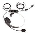 Miniatyrbillede 2 af 8: USB Business Headset Støjreduktion Enkeltsidet Øretelefon Understøtter Opkald Højttaler Volumenjustering Mikrofon Lydløs