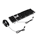 Miniatyrbild 8 av 8: 104 Tangenter Tangentbord Mus Set Bakgrundsbelysning USB Färgglatt Ergonomiskt Stabilt Bakgrundsbelyst Tangentbord Mus Combo