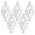 Miniatyrbilde 8 av 8: 5 stk Fiskebobler Hav Grov Overflate Kontroller Fiske Flyte Ball Fiskeutstyr Transparent Hvit