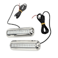 Miniatyrbillede 5 af 8: 2 stk. 42LED Bådhæklys 10‑36V IP68 Vandtæt 1500LM Super Bright Marine Hæklys Blåt Lys