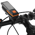 Miniatyrbilde 8 av 8: Sykkellys med solenergi, nattlys, USB-ladbart, for utendørs sykling (oransje)