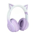 Pikkukuva 2 / 8: Kissan korvien Bluetooth-pelikorvakuulokkeet langattomat taitettavat musiikkikuulokkeet LED-valolla irrotettava mikrofoni 3,5 mm kaapeli violetti