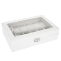 Miniatyrbilde 6 av 8: Urboks i PU-lær med 12 rom for armbåndsur, displayboks for smykker, gaveboks, arrangør