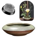 Ikebana Vas Kit Keramik Blomgrodvas för utställningar Mossa och hydroponiska växter Dekor Present B