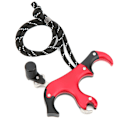 Miniatyrbillede 4 af 8: Universal Compound Bueslippesystem med Tre eller Fire Fingre Greb Tommel Caliper Trigger Rød