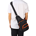 Miniatyrbillede 5 af 8: Polyester Multifunktionel Fiskegrej Crossbody Taske Udendørs Sport Vandreture Rejse Skuldertasker (Sort)
