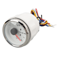 Pikkukuva 4 / 8: 52MM veneen trimmin mittari ruostumaton teräs DC9 - 32V UP DN merenkulun trimmitasapainomittari jahdeille Veneet Valkoinen kellotaulu hopeakehyksellä
