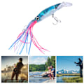 Miniatyrbillede 3 af 8: 13,5 cm Kunstig Blæksprutte Agnsfisk Hård Lokke Minnow Wobblers Fiskeri Tilbehør (Blå)