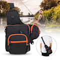 Miniatyrbillede 4 af 8: Polyester Multifunktionel Fiskegrej Crossbody Taske Udendørs Sport Vandreture Rejse Skuldertasker (Sort)