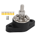 Miniatyrbillede 1 af 8: 180A DC48V distributionsboltkoblingsstolpe med 8 tilslutningsblokke 3/8in Generelle batterikoblingsbolte til autocampere, både, Sort