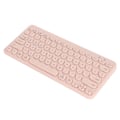 Miniatyrbild 3 av 8: Trådlöst tangentbord 78 tangenter Runda tangentlock Slim Kompakt Retro Tyst Bluetooth-tangentbord för hem Kontor Resor Rosa