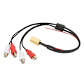 Pikkukuva 4 / 8: Car Line Out -sovitin 4RCA Aux in -sovitinkaapelin vaihto Blaupunkt VDO CD-soittimille