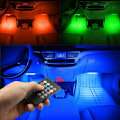 Miniatyrbilde 6 av 7: LED-lysstripe til bil, EECOO 4 stk. Bilinteriørlys Musikk LED-belysningssett Underdash-lys med