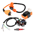 Miniatyrbillede 3 af 8: Racing Tændspolen CDI Tændrør Magneto Stator til GY6 125cc 150cc Knallert Scooter