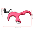 Miniatyrbillede 5 af 8: Bueskydningsudløsningshjælpemidler 3-fingers greb Tommel Caliper Trigger til Compound Bow Tilbehør (Rød)