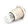 Miniatyrbilde 3 av 6: 16mm 1NO 1NC Tilkobling Metall LED på/av Bryter Låsing Trykk Strømknapp 12V