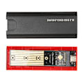 Miniatyrbillede 7 af 8: M.2 NVME SSD Kabinet 10 Gbps Højhastighedsoverførsel PCIe NVMe m Nøgle M.2 SSD Kabinet Adapter Sort