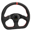 Miniatyrbild 4 av 8: Rattratt D-typ Sport-Ratthjul Svart Ram Läder Universal Passform Drifting Ratthjul Ersättning