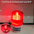 Miniatyrbilde 8 av 8: 5W Roterende LED-lys Trafik Byggearbeid Nødvarslingslampe med Summer (AC220V)