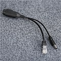 Miniatyrbilde 5 av 8: 24V Vanntett IP-kamera strøm over Ethernet-adapter POE-kabelsplitter Injektor Svart