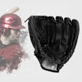 Miniatyrbillede 7 af 8: PVC Tyk Baseball Handske Træningskonkurrence Handsker til Voksne Børn (Sort 12,5 tommer)