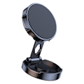 Miniatyrbillede 1 af 8: Foldbar magnetisk biltelefonholder 360° rotationsstativ Instrumentbræt Mobiltelefonbeslag Montering Sort