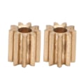 Miniatyrbillede 1 af 8: 2 stk. Motor Pinion Gear Messing Udskiftning til Duplo Intelli Lok Modul 0,5 9 Tænder