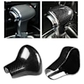 Miniatyrbild 6 av 8: Carbon Fiber Style Interiör Shift Knop Cover Trim Passar för S6/S7 A6L A5 A7 A4L Q7 Q5