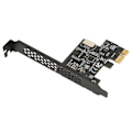 Pikkukuva 7 / 8: PCIE - USB 3.2 -laajennuskortti, musta, 5 Gbps, nopea PCIE X1 - USB3.2 Gen1 TYPE E 20PIN -laajennuskortti pöytäkoneen etupuolelle, Type C PCIE X1 - USB3.2
