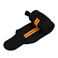Miniatyrbillede 2 af 8: Justerbare Elastiske Wraps Bandager Vægtløftning Wristband Åndbar Gym (sort & orange)