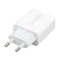 Miniatyrbillede 2 af 8: 20W QC3.0 PD Hurtiglader Dobbelt Port Hurtigopladningshastighed Oplader til Dji Avata AC 100‑240V Hvid EU Stik 85x43x24mm