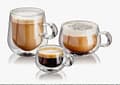 Miniatyrbillede 2 af 5: 50ml/150ml/280ml Dobbeltvæggede Glaskaffekopper Med Håndtag, Sæt Af 2