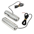 Miniatyrbillede 3 af 8: 2 stk. 42LED Bådhæklys 10‑36V IP68 Vandtæt 1500LM Super Bright Marine Hæklys Blåt Lys