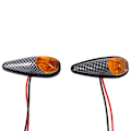 Miniatyrbillede 3 af 8: Motorcykel Blinklys Højeffekts Cat Eye LED Blinklys Indikator Serpentine Shell Gult lys