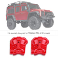 Pikkukuva 7 / 8: Metal Axle Housing Cover Traxxas TRX4 1/10 RC Crawler -autolle (Etu- ja Takakardaanit) (Punainen)